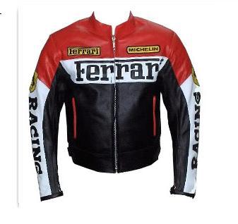 Ferrari Brand Motorcycle Leather Jacket