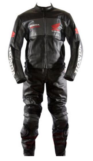 Stylish Honda Black Motorbike Leather Suit