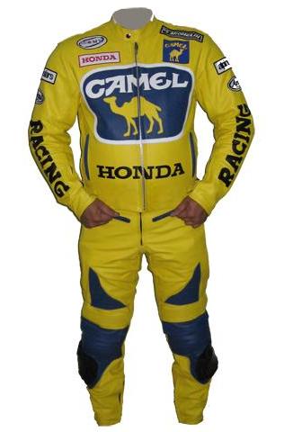 New stylish Honda Camel Motorbike Leather Suit