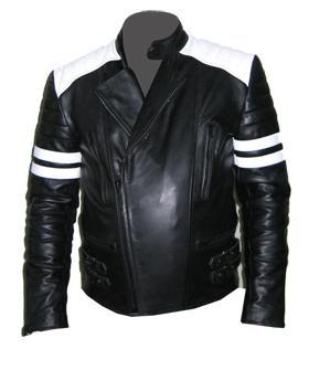 Stylish Mens white soft aniline leather jacket