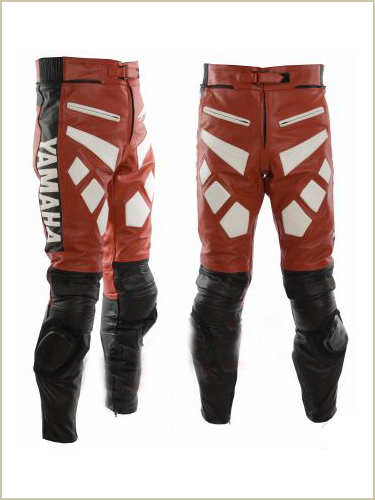 Yamaha Motorcycle Leather Pant Red Black color