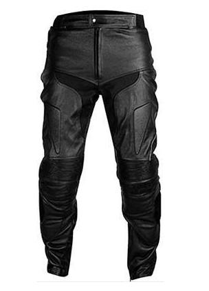 Black Motorcycle Leather Pant