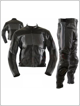 black color motorcycle leather suit