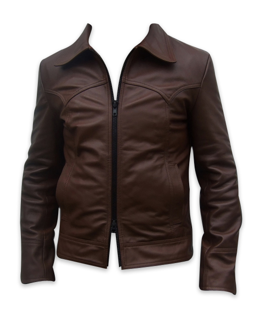 men s soft aniline dark brown leather jacket