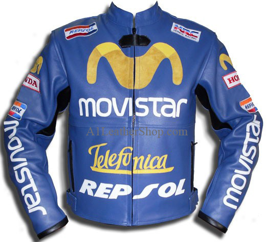 motorbike Movistar honda repsol leather jacket